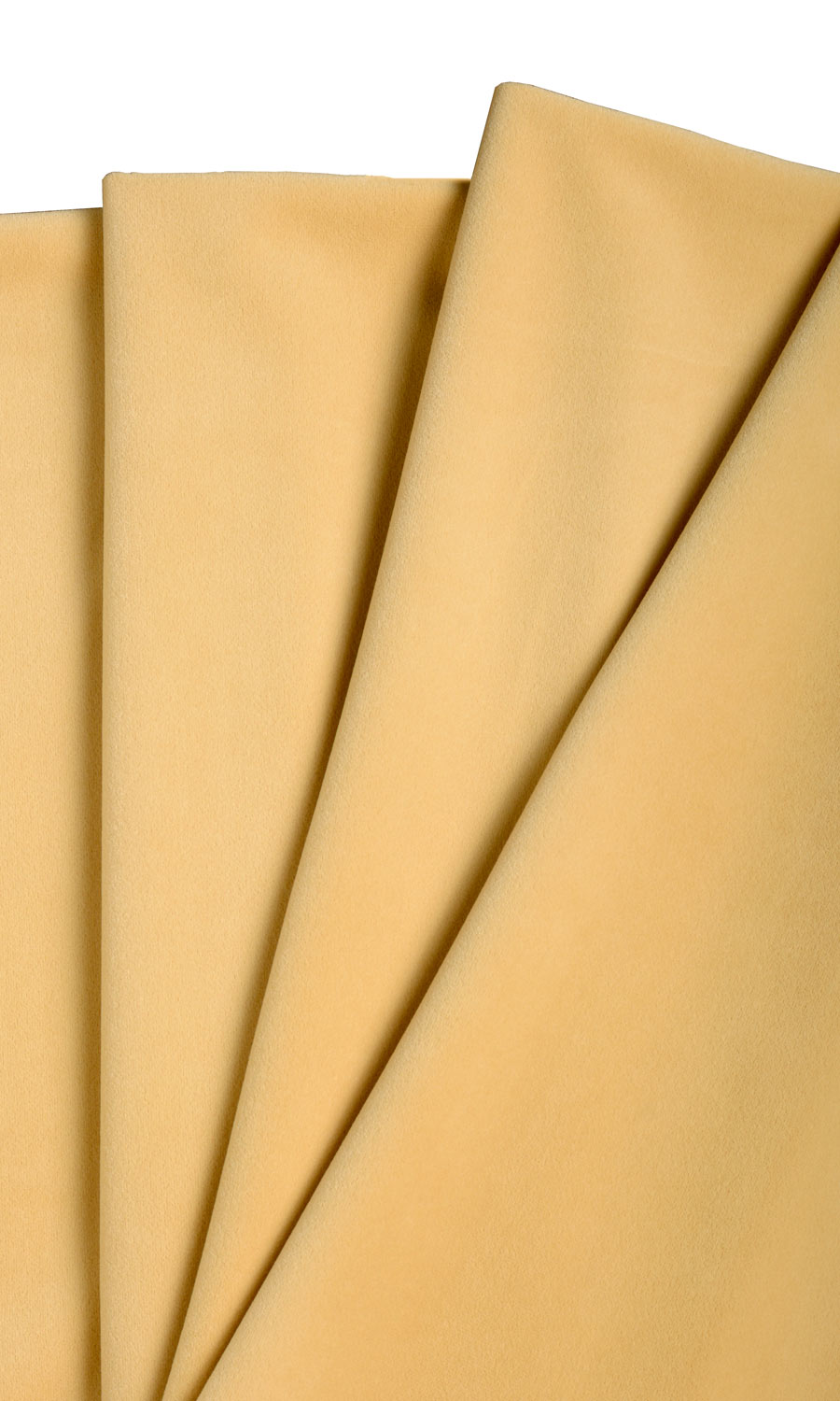 Velvet Flat, Plain, Fake, Faux, European Relaxed Roman Blinds (Pale Yellow)