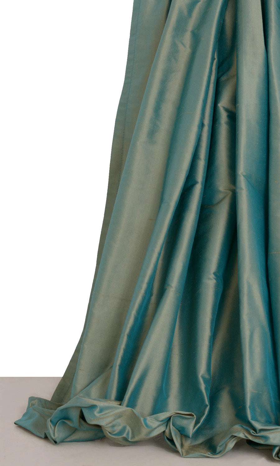 Shantung Silk Shades (Turquoise Blue) for Living, Bedroom, Kitchen, Bathroom