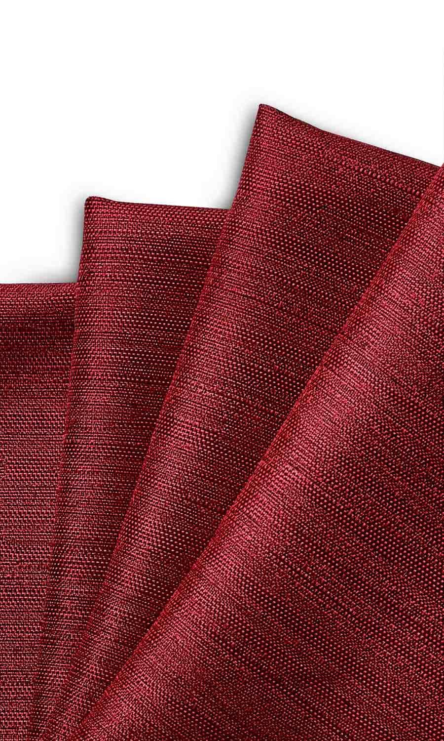 Faux Silk Home Textile Fabric Material Sample (Red)