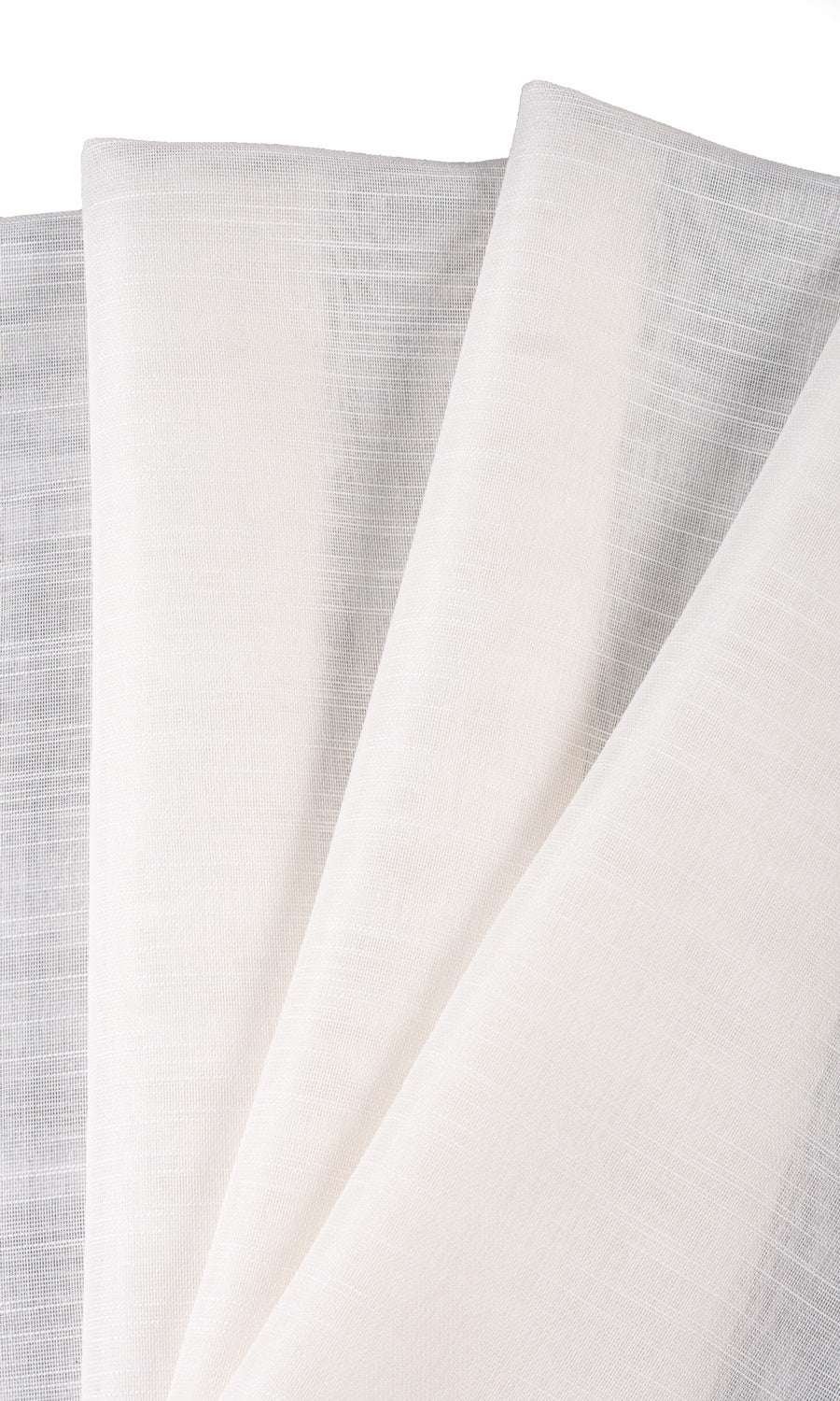 Textured Sheer Roman Blinds & Window Shades (White)