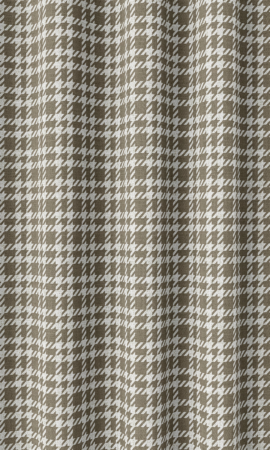 Checkered Home Décor Fabric By the Metre (Cedar Brown/ White)