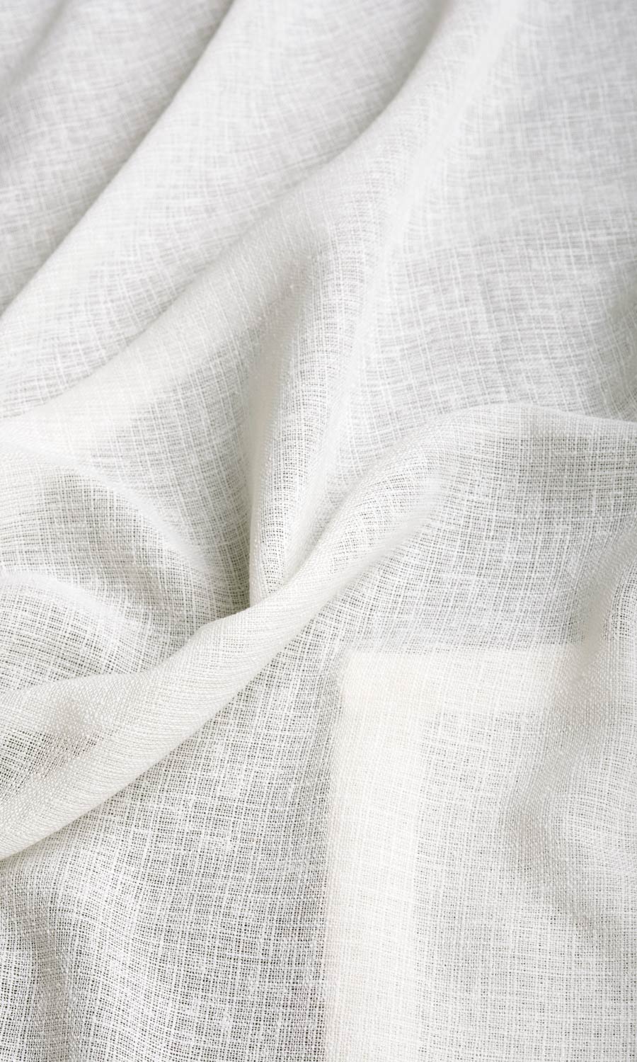 Sheer Free Fabric Material Sample (Pearl White)