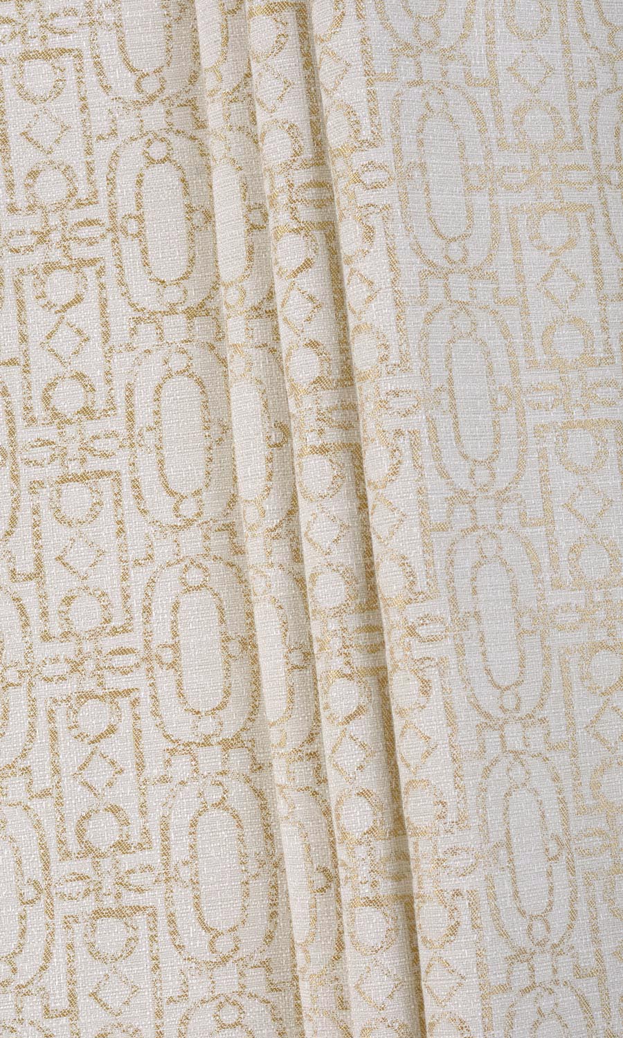 Trellis Poly-Cotton Made-to-Measure Roman Blinds (Off White/ Pale Beige)