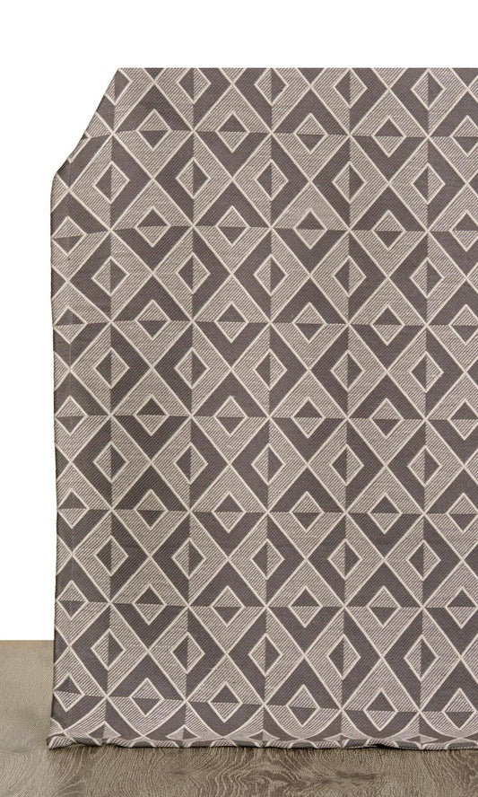 Geometric Home Décor Fabric Sample (Charcoal Grey)