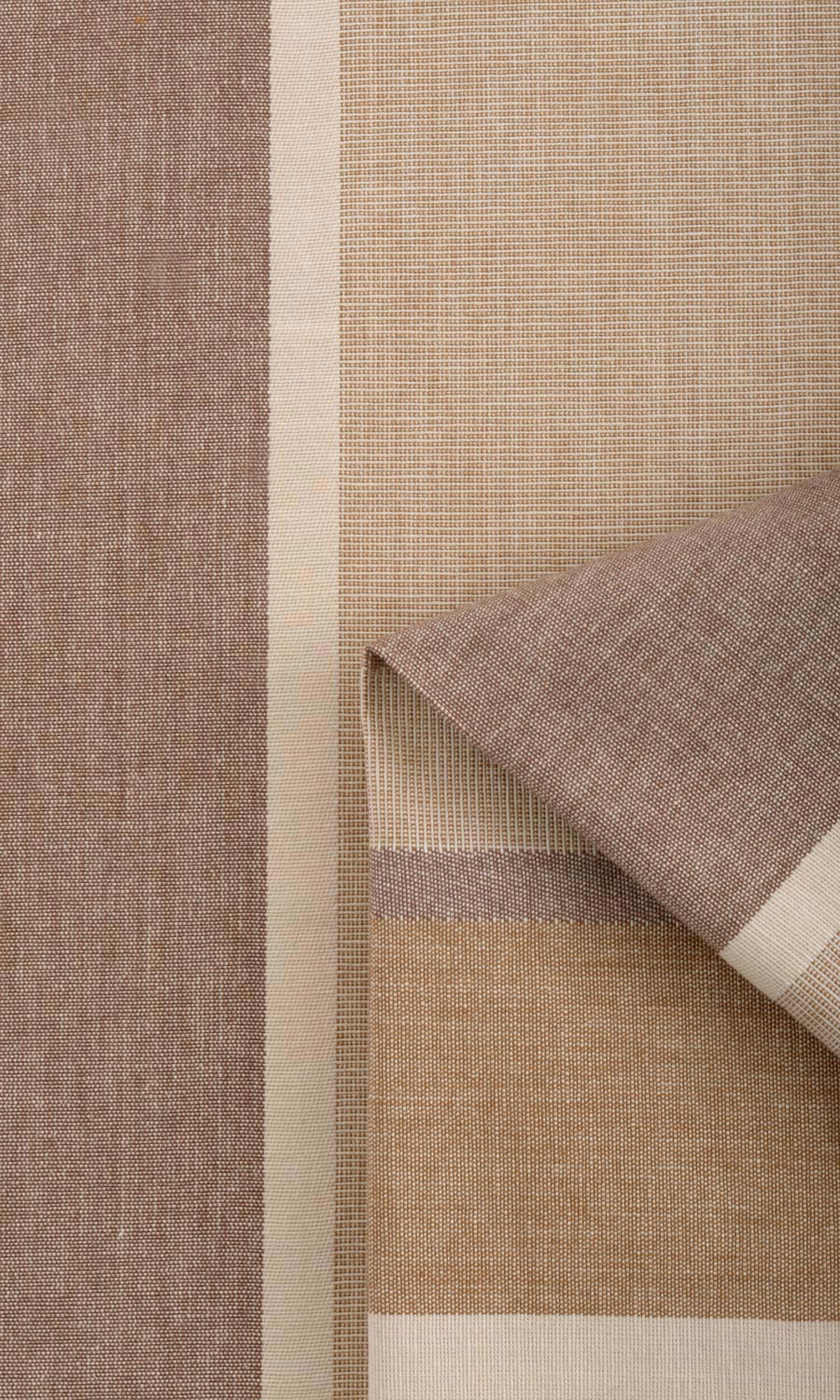 Cotton Window Treatments Fabric Sample (Beige/ Brown)