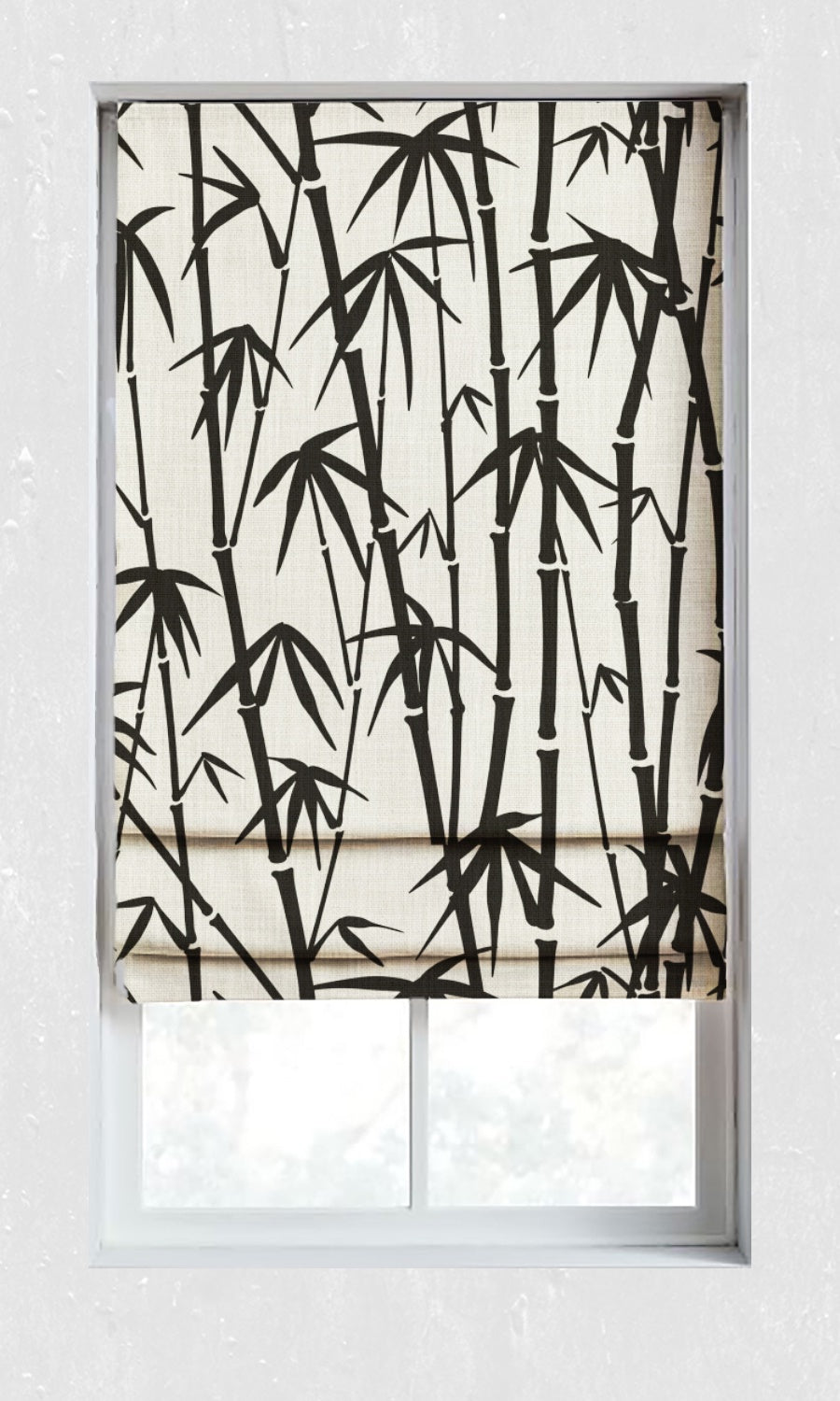 Botanical Printed Shades (Black/ Milky White) for Living, Bedroom, Kitchen, Bathroom