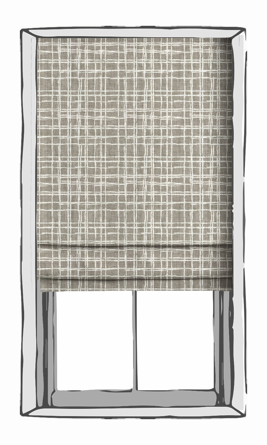 Abstract Patterned Fabric Material By the Metre (Grey/ White)